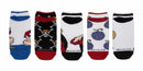 One Piece Monkey.D.Luffy Lowcut Socks, 5 Pair, Ladies Shoe Size 4-10