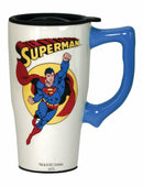 DC Comics Superman Travel Mug, White, 18oz