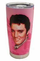 Elvis Presley Pink With Guitars Thermos, 16oz