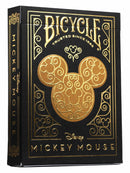 Bicycle Disney Mickey Mouse Inspired Black and Gold Playing Cards