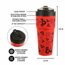 Bioworld Dungeons & Dragons D20 Dice & Logo Red 27 Oz Stainless Steel Travel Coffee Tumbler