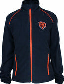 Chicago Bears Ladies Full Zip Fleece, Navy/Orange