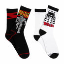 Doctor Who Cyberman & Dalek 2-Pair Crew Socks, One Size
