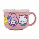 Hello Kitty & Friends Ceramic Soup Mug with Vented Lid, 20oz