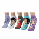 KPop Demon Hunters Women's Crew Socks, Hunter/X & Derpy 5-Pair Pack