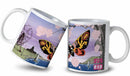 Godzilla Mothra Blossoms Coffee Mug, 11oz