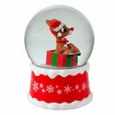 Rudolph The Red Nose Reindeer In Present 100MM Musical Water Globe