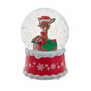 Rudolph The Red Nose Reindeer In Present 100MM Musical Water Globe