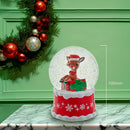 Rudolph The Red Nose Reindeer In Present 100MM Musical Water Globe