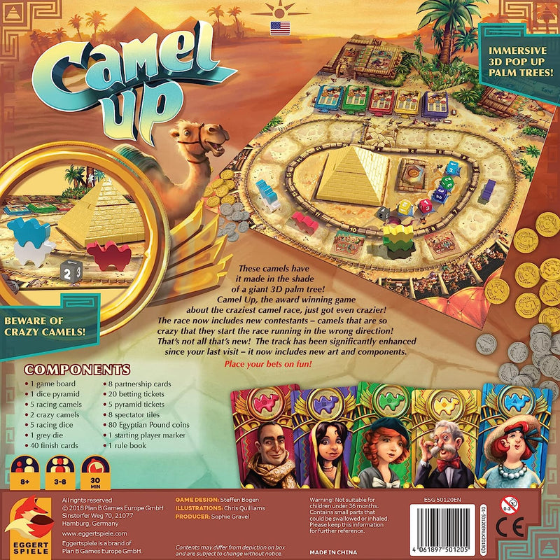 Camel Up | Strategy , Dice Game | Family Board Game for Adults and Kids