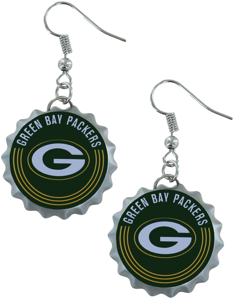 Green Bay Packers Bottle Cap Earrings
