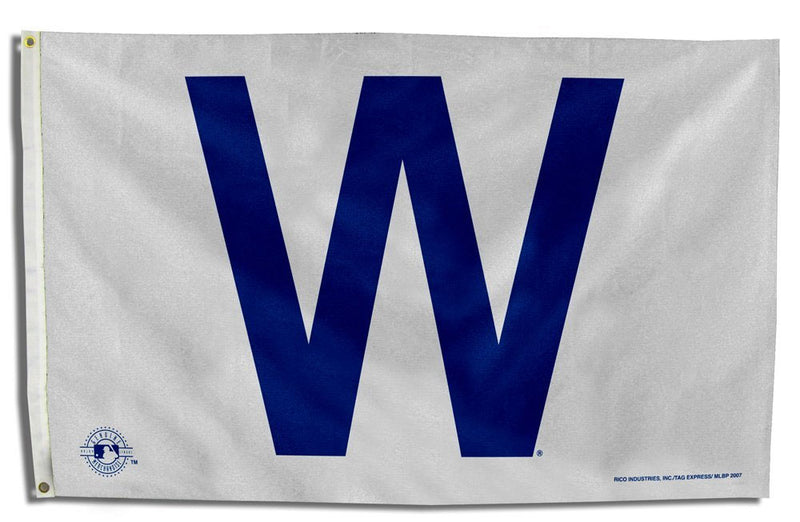 Chicago Cubs W 3' x 5' White Flag