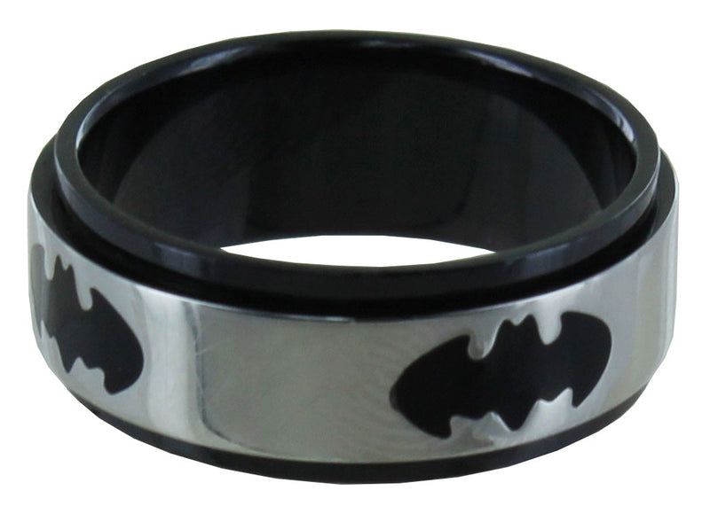 Batman Stainless Steel Revolving Ring