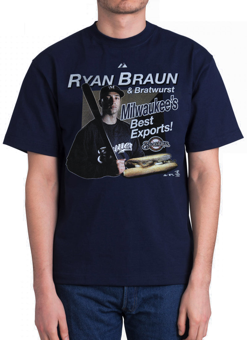 Milwaukee Brewers Ryan Braun & Bratwurst Best Exports T-Shirt