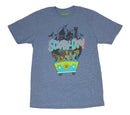 Scooby-Doo Van Cast Squad Men's Vintage Shirt, Heather Blue