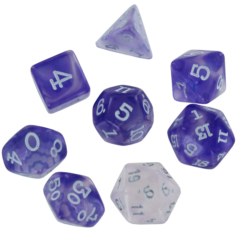 RPG Dice Set (7): Purple Glaze