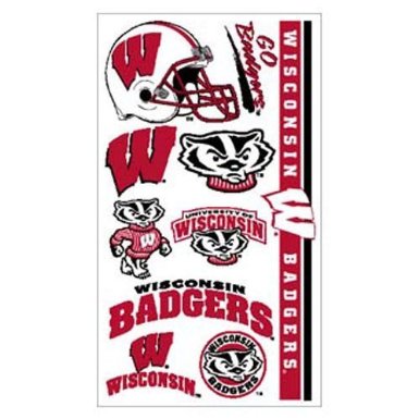 University of Wisconsin Badgers Temporary Tattoos