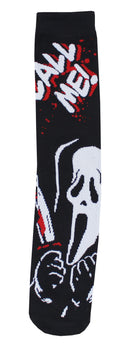 Scream Ghostface Call Me Adult Casual Crew Socks, 6-Pack, Size 10-13