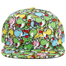 Super Mario Bros Yoshi All-over Print Adult Snapback Cap, One Size