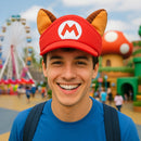 Super Mario Raccoon Cosplay Hat With Ears, Red, One Size