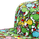 Super Mario Bros Yoshi All-over Print Adult Snapback Cap, One Size