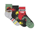 Jurassic Park Men's Quarter Socks, 3-Pack, 10-13