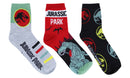 Jurassic Park Men's Quarter Socks, 3-Pack, 10-13