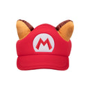 Super Mario Raccoon Cosplay Hat With Ears, Red, One Size