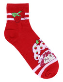 Strawberry Shortcake Ladies Quarter Socks, 5-Pair, 9-11