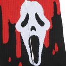 Scream Ghostface Bloody Mask Men's Black Casual Crew Socks, 10-13