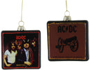 AC/DC Glass Album Cover Ornament, 2 Assorted