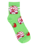 Strawberry Shortcake Ladies Quarter Socks, 5-Pair, 9-11
