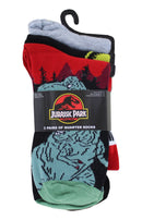 Jurassic Park Men's Quarter Socks, 3-Pack, 10-13