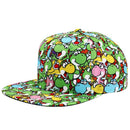Super Mario Bros Yoshi All-over Print Adult Snapback Cap, One Size