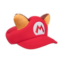 Super Mario Raccoon Cosplay Hat With Ears, Red, One Size
