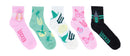 Wicked Ladies Quarter Socks, 5-Pair, 9-11
