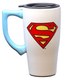 DC Comics Superman Travel Mug, White, 18oz