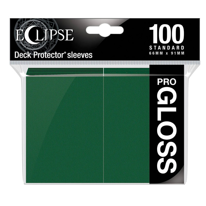 Eclipse Gloss Standard Deck Protector Sleeves (100ct), Forest Green