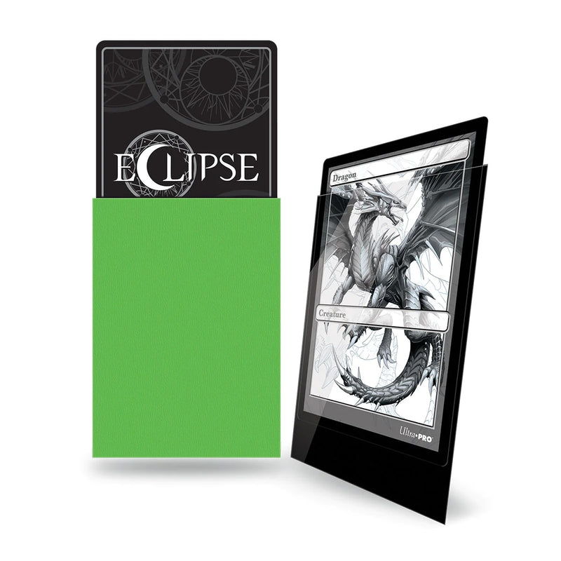 Eclipse Gloss Standard Deck Protector Sleeves (100ct), Lime Green