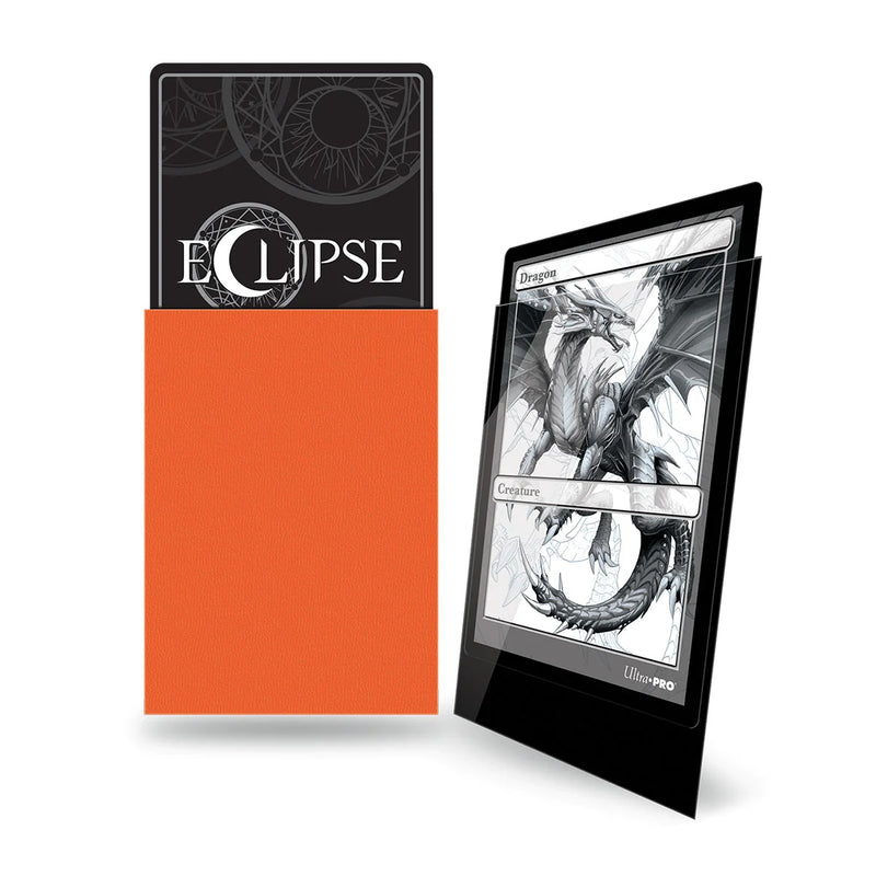 Eclipse Gloss Standard Deck Protector Sleeves (100ct), Pumpkin Orange