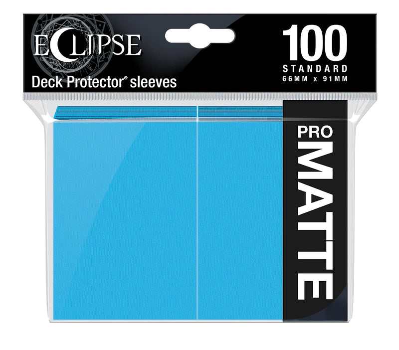 Eclipse Matte Standard Deck Protector Sleeves (100ct), Sky Blue