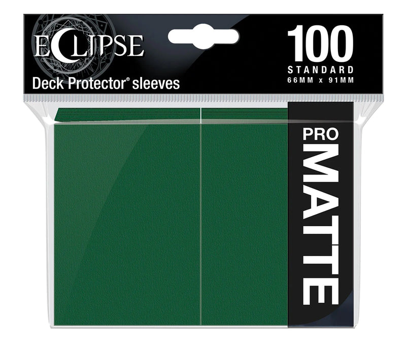 Eclipse Matte Standard Deck Protector Sleeves (100ct), Forest Green