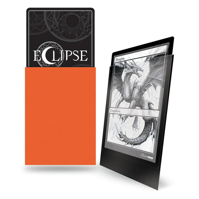 Eclipse Matte Standard Deck Protector Sleeves (100ct), Pumpkin Orange