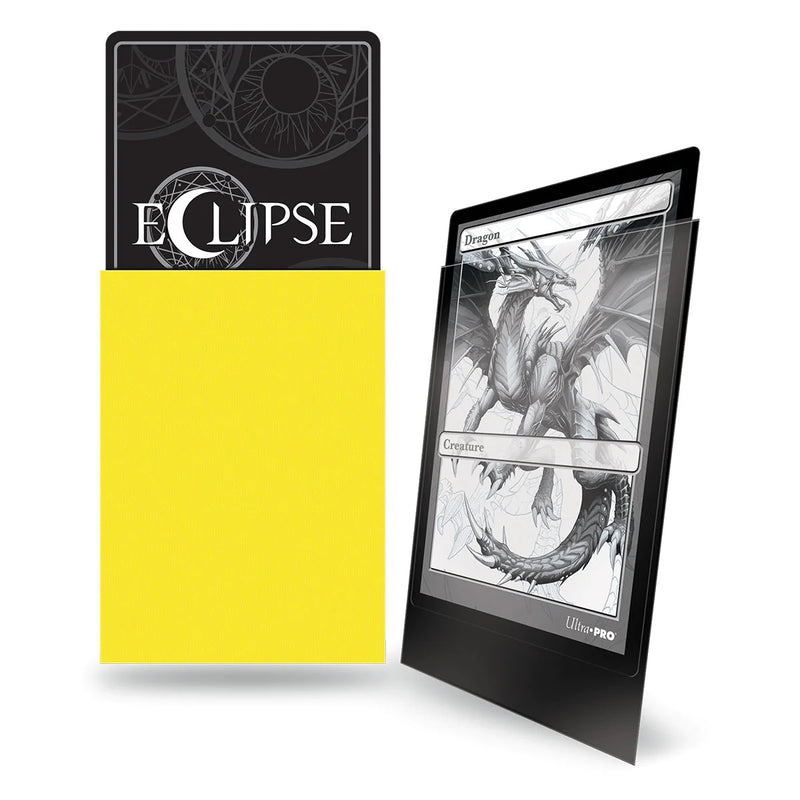 Eclipse Matte Standard Deck Protector Sleeves (100ct), Lemon Yellow