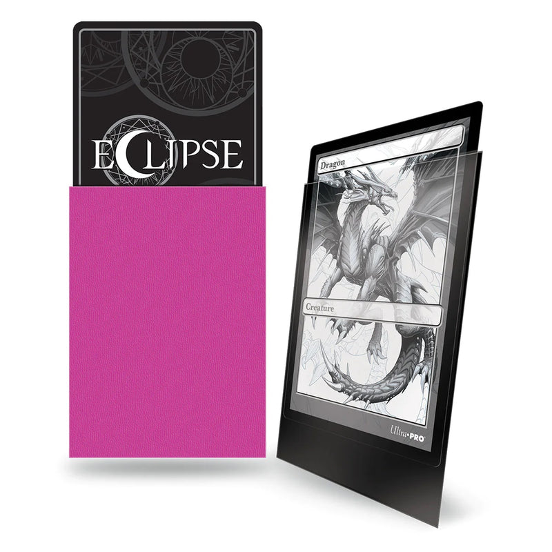 Eclipse Matte Standard Deck Protector Sleeves (100ct), Hot Pink