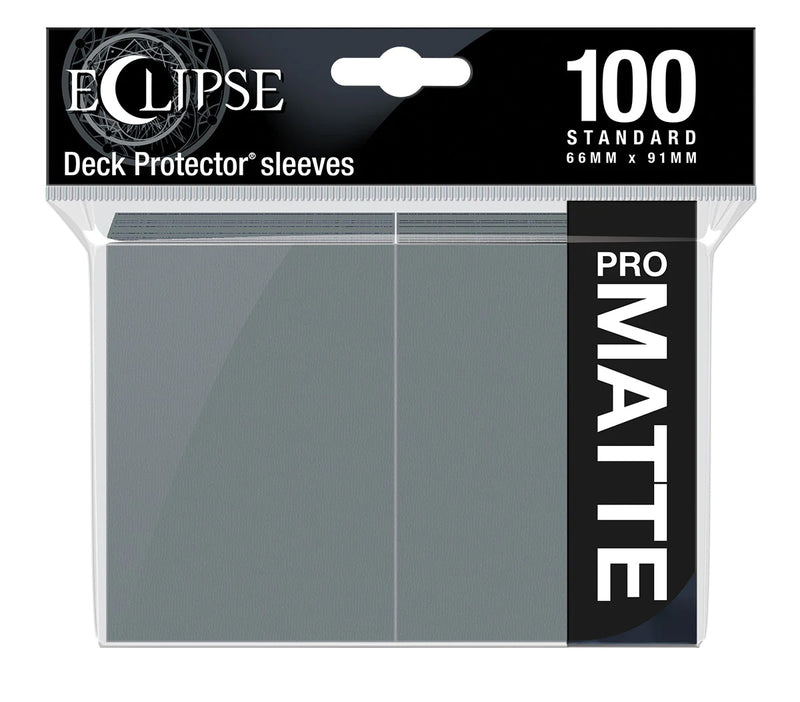 Eclipse Matte Standard Deck Protector Sleeves (100ct), Smoke Grey