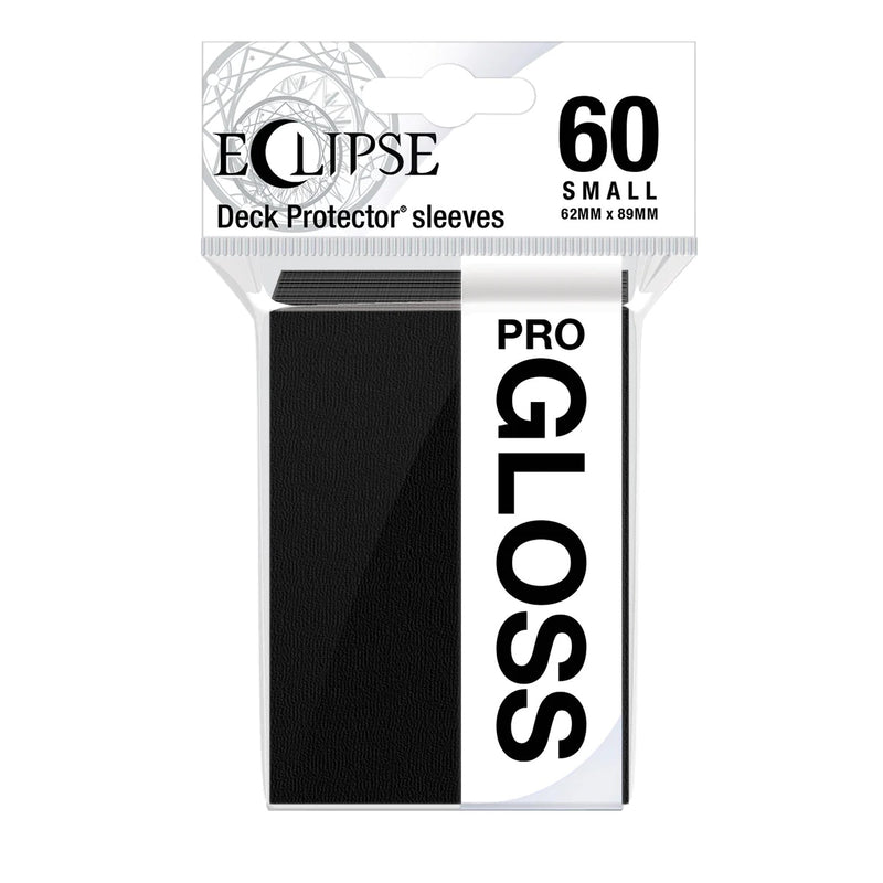 Eclipse Gloss Small Deck Protector Sleeves (60ct), Jet Black