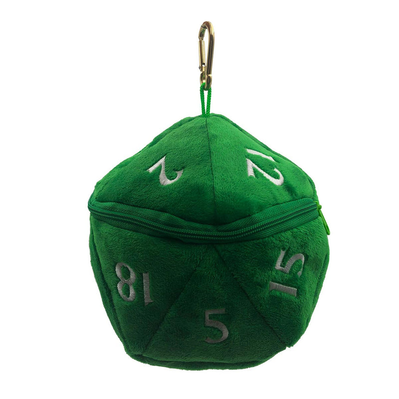 D20 Plush Dice Bag - Green
