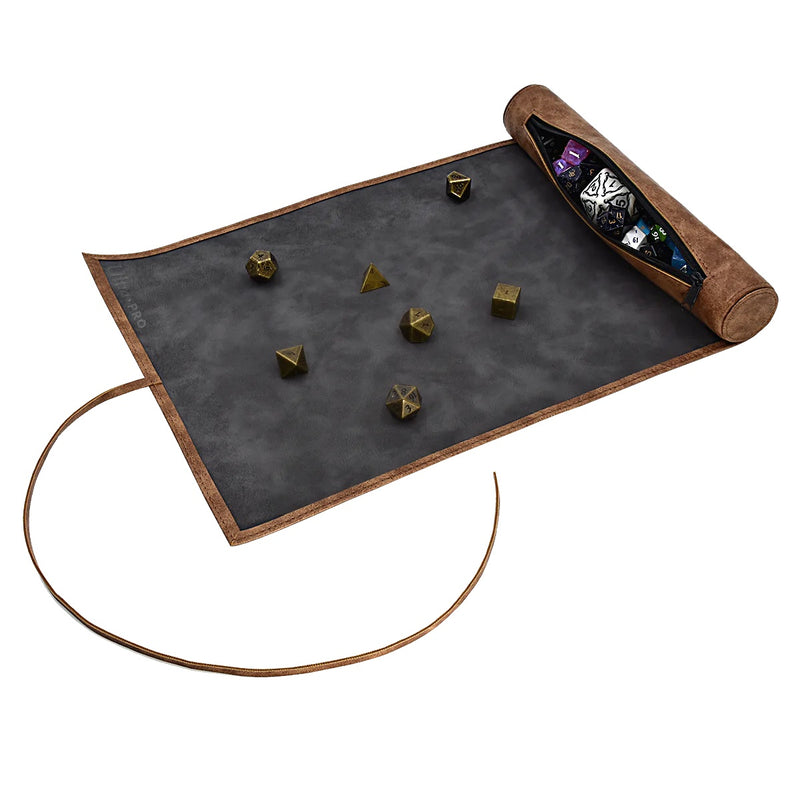 Dice Scroll - Combination dice storage and rolling mat