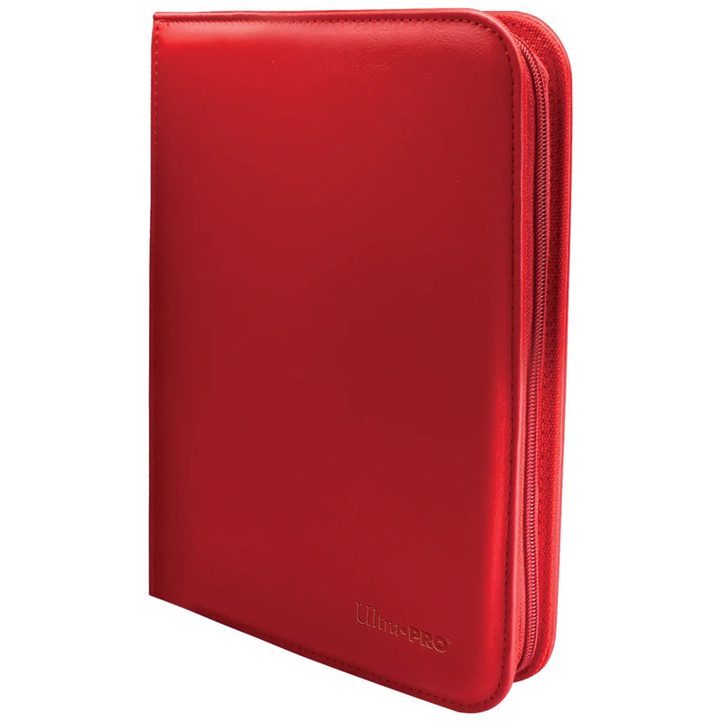 Vivid 4-Pocket Zippered PRO-Binder, Red